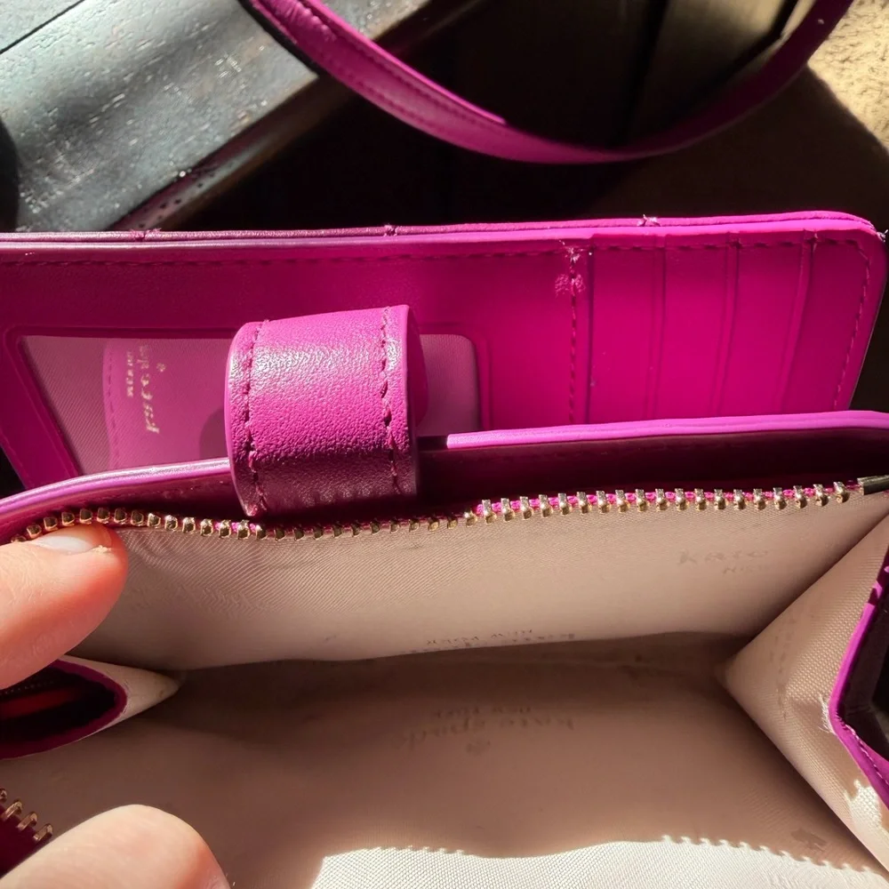 Kate Spade Fuchsia Quilted Shoulder Bag Set - Picture 8 of 10